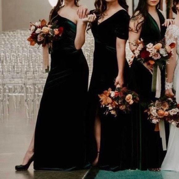 Revelry Bridesmaid Dress “Jade” - Velvet - Size 2 - Picture 5 of 5